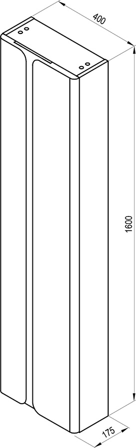 Шкаф-пенал 40 см Ravak SB Balance X000001374, белый/графит
