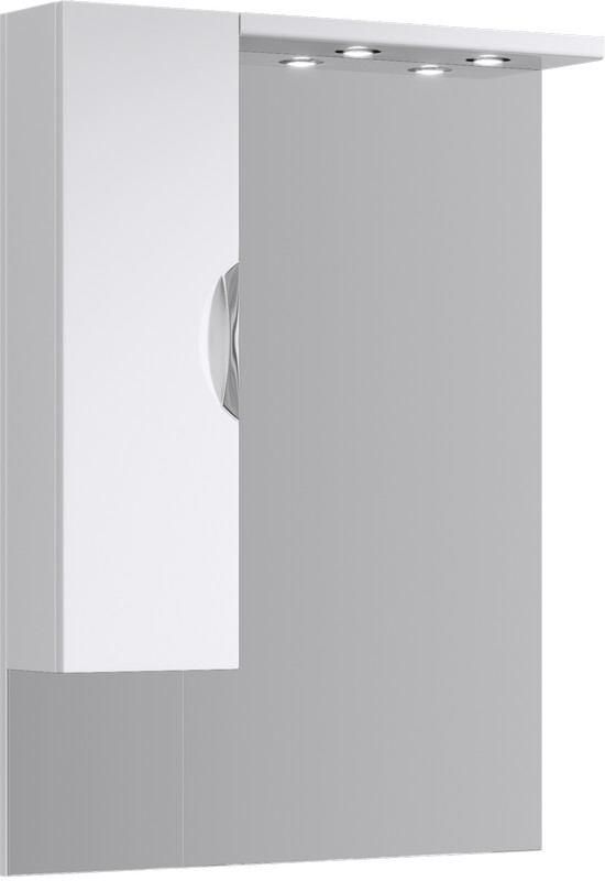 Шкаф-зеркало Aqwella ЭкоЛайн Eco-L.02.08 80 см, белый