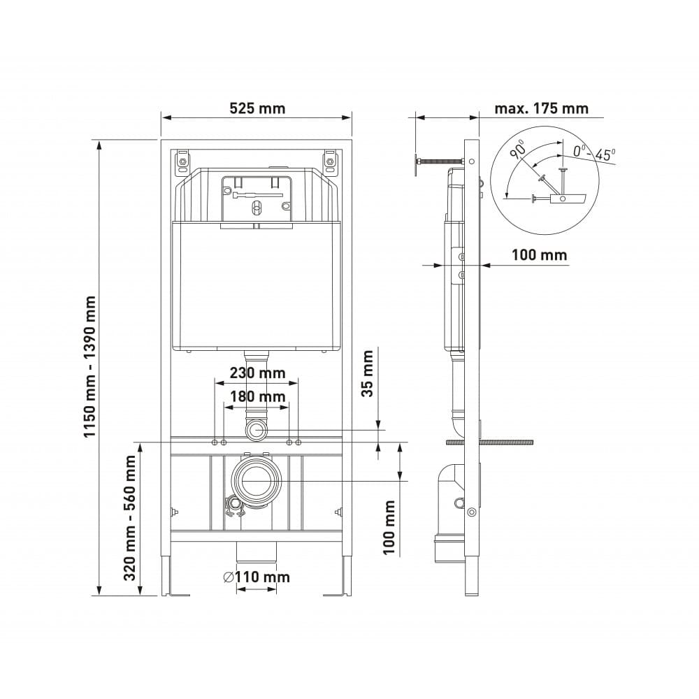 Комплект BERGES: Инсталляция NOVUM, кнопка R5, унитаз PUMA Rimless 51 см, сидение дюропласт Toma Sli