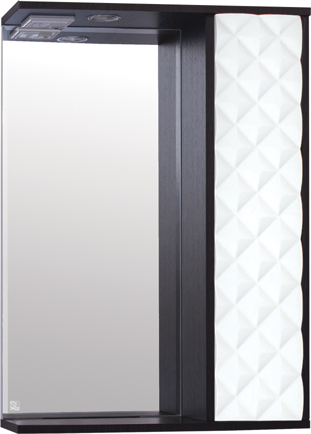 Зеркало-шкаф Style Line Агат 60/С белый венге