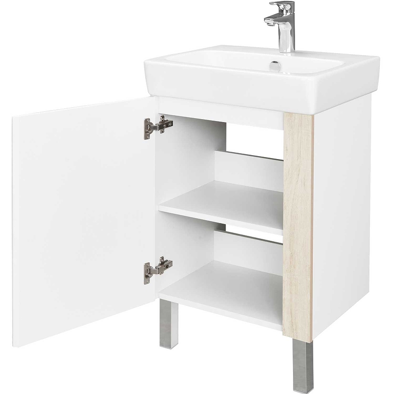 Тумба для комплекта Aquaton Кантри 55 1A257601AHB20, белый / дуб верона