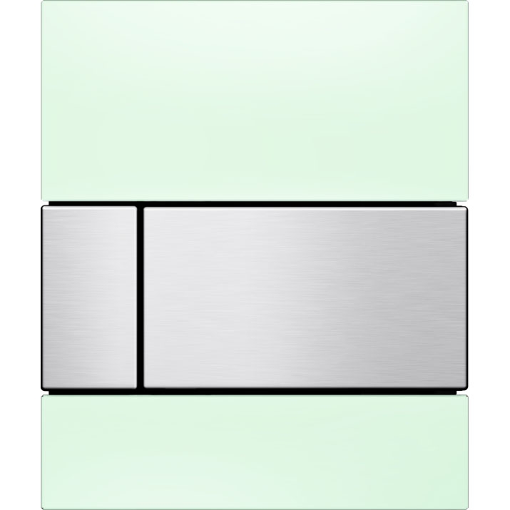 Кнопка смыва Tece Square Urinal 9242804 зелёное стекло (кнопка сатин)