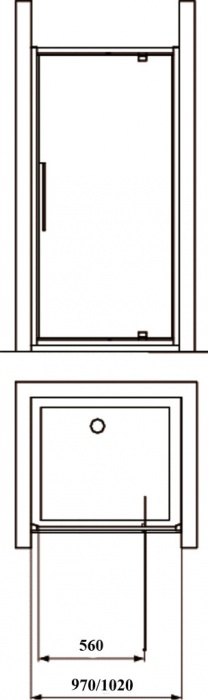 Душевая дверь в нишу 100 см Ideal Standard Kubo T7314EO