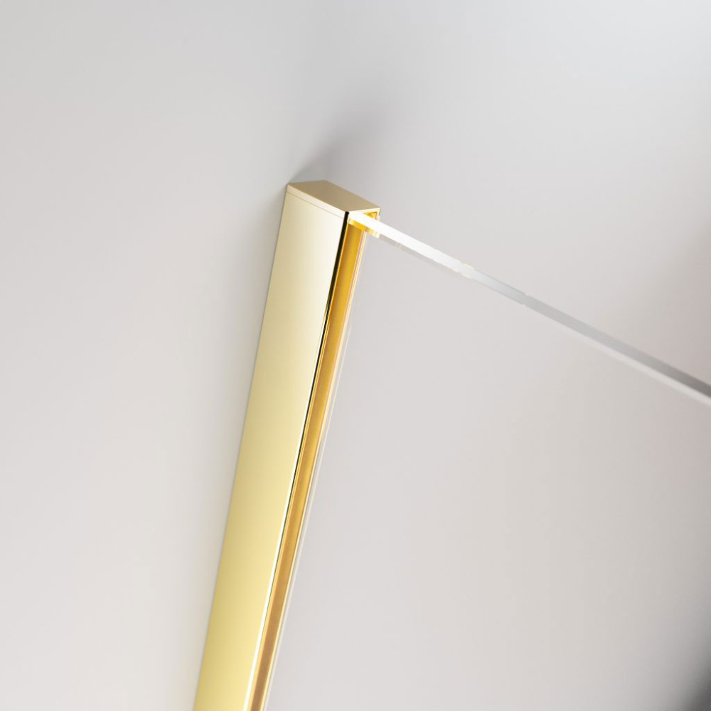 Шторка для ванны Furo PND II Gold 638*150 прозрачное 8 мм левая 1/2