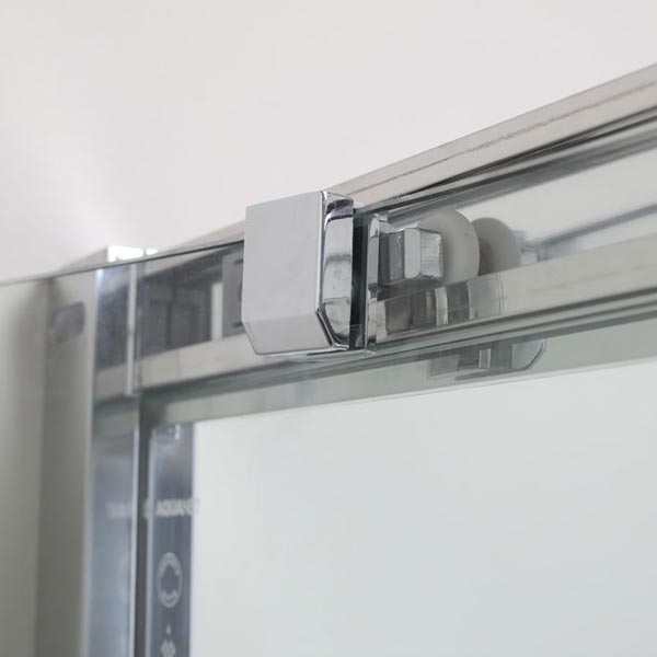 Душевой уголок NPE2142, 100x100x200 см, стекло прозр. 8 мм, Профиль Нерж сталь