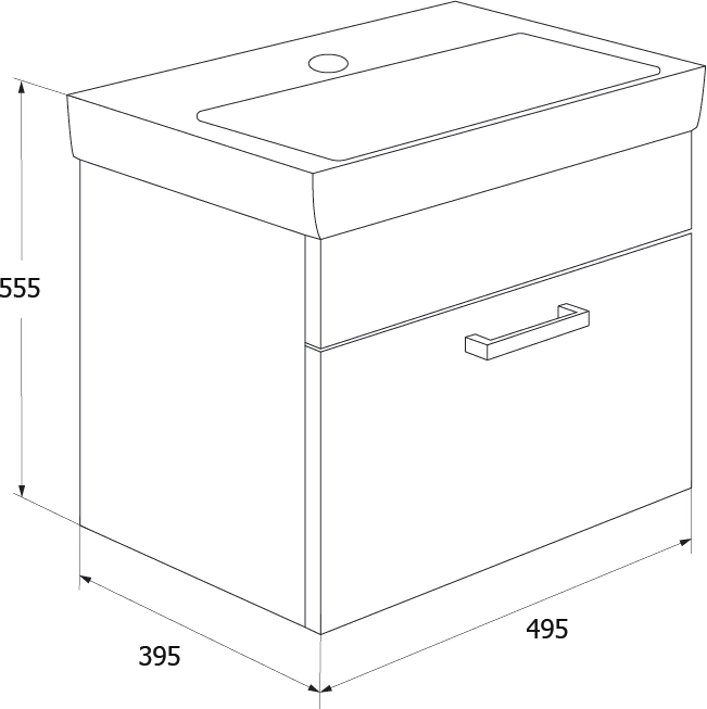Тумба под раковину 50 см Iddis Mirro MIR50W0i95