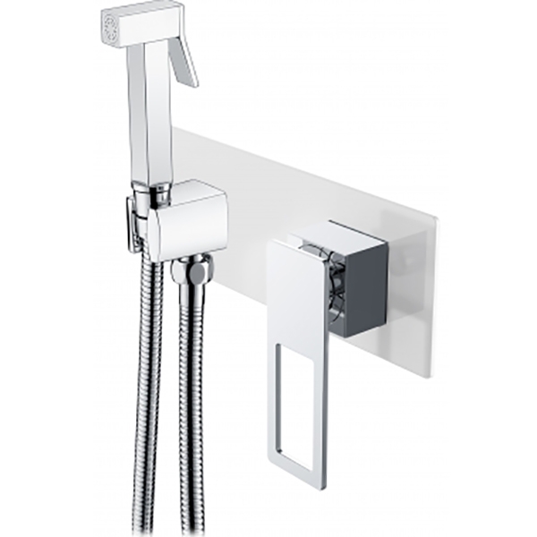 Гигиенический душ со смесителем Boheme Q 147-WCR, белый/хром