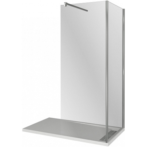 Душевая перегородка 120х90 см Good Door Walk In SP-120+SP+P-90-C-CH ВИ00005+ВИ00009 стекло прозрачно