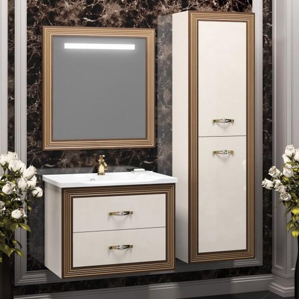 Тумба для комплекта Opadiris Карат 80 золотая патина