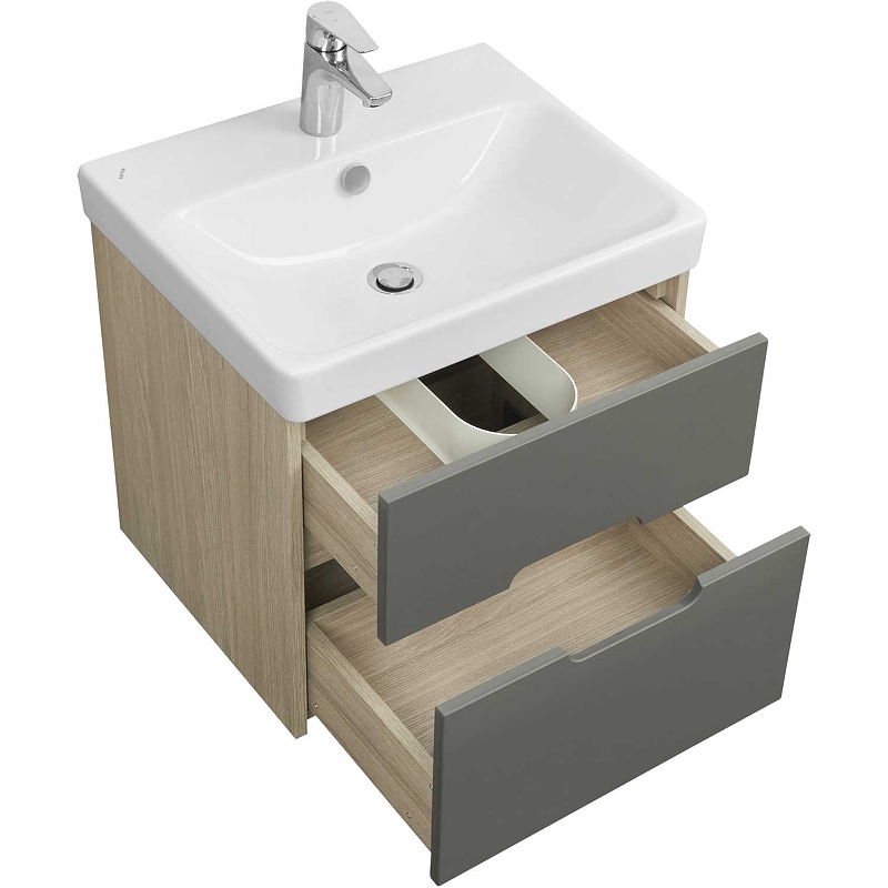 Тумба для комплекта Aquaton Оливия 55 1A254201OLUG0, грей / дуб ойстер