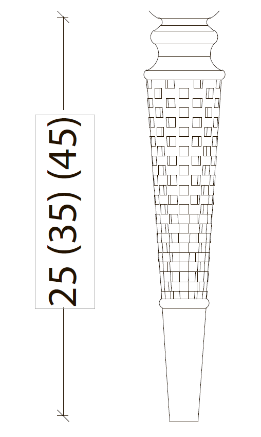 Ножки SPIRALE 35 см черные (пара)