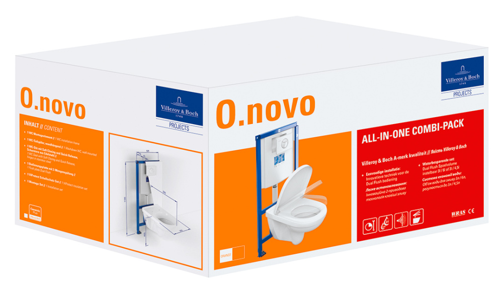 Комплект Villeroy & Boch O Novo 5660 D0 01 кнопка хром