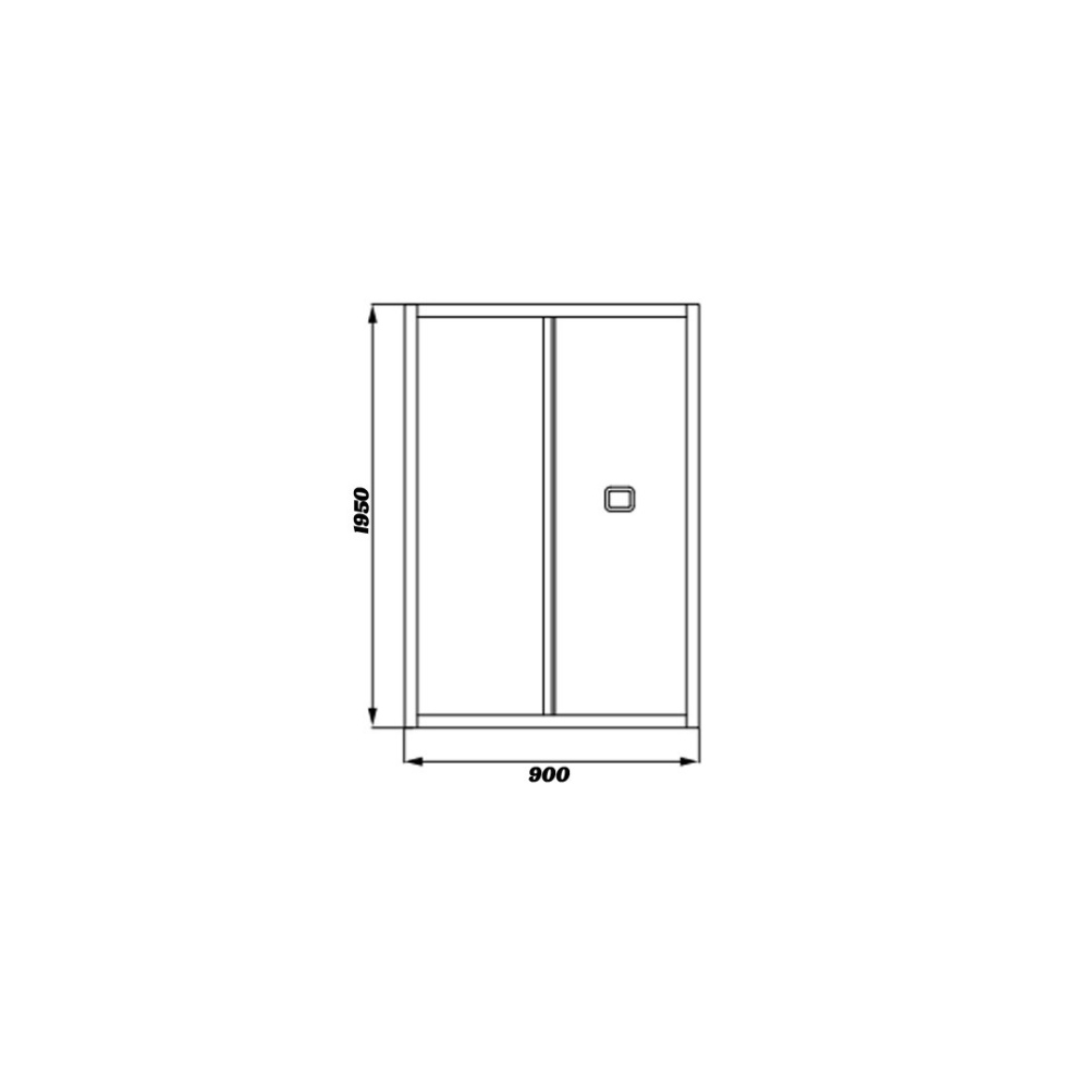 Дверь BELLA D91B душевая в нишу Cerutti SPA (90х195)
