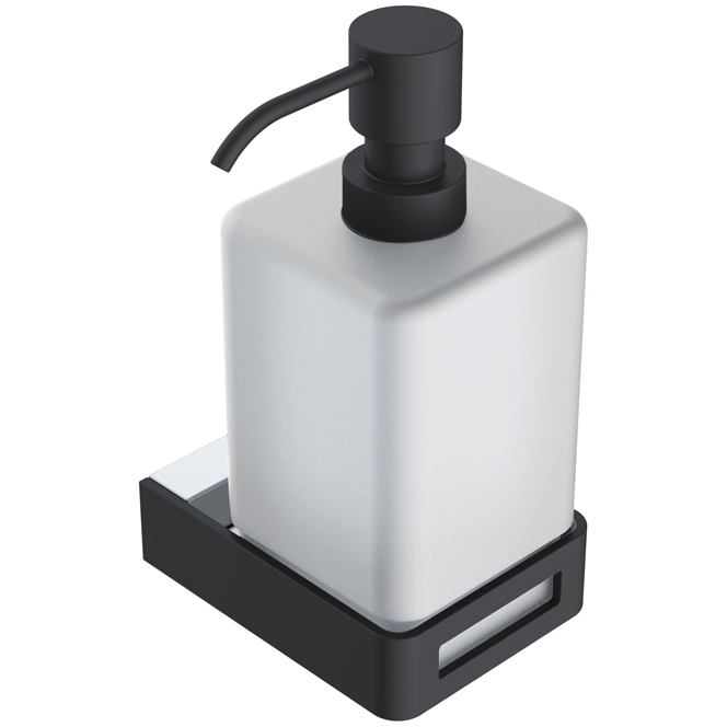 Дозатор для жидкого мыла Boheme Q 10957-CR-B, чёрный/хром