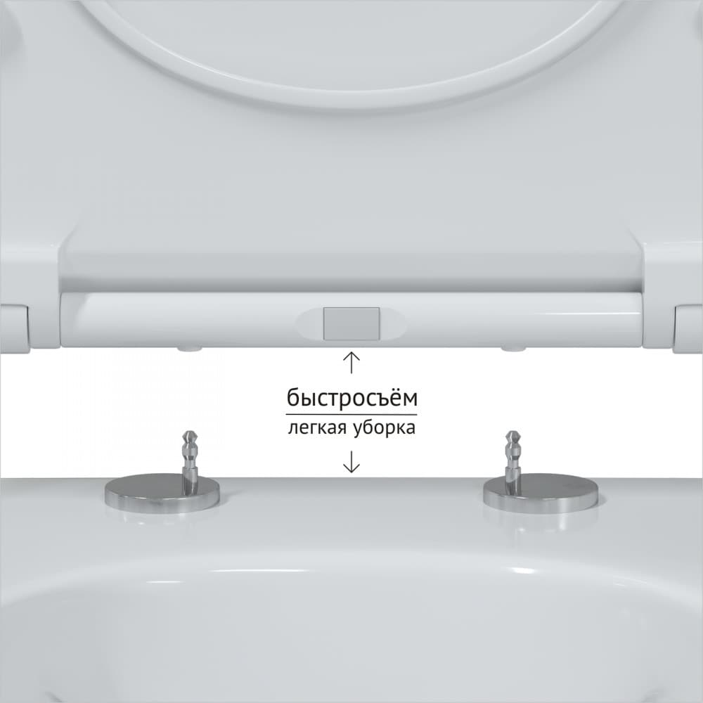 Комплект BERGES: Инсталляция NOVUM, кнопка R5, унитаз PUMA Rimless 51 см, сидение дюропласт Toma Sli