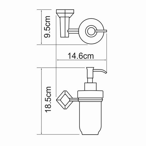 Дозатор для жидкого мыла WasserKRAFT Aller K-1199C, хром