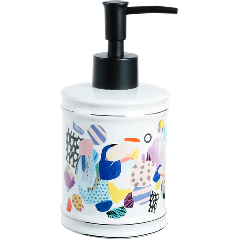 Дозатор для жидкого мыла Fixsen Art FX-620-1, белый / черный