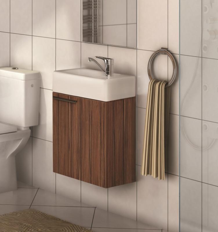 Тумба под раковину 45 см Aquaton Эклипс 1A172701EK560 коричневый