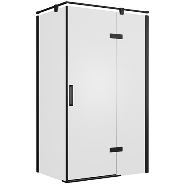 Душевой уголок 120х80 см Bravat Blackline BS120.3113AB R-open, стекло прозрачное