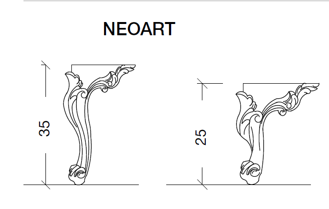 Ножки NeoArt серебро,короткие (пара)
