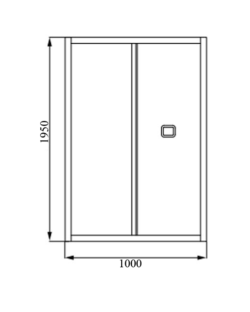 Дверь BELLA D101B душевая в нишу Cerutti SPA (100х195)