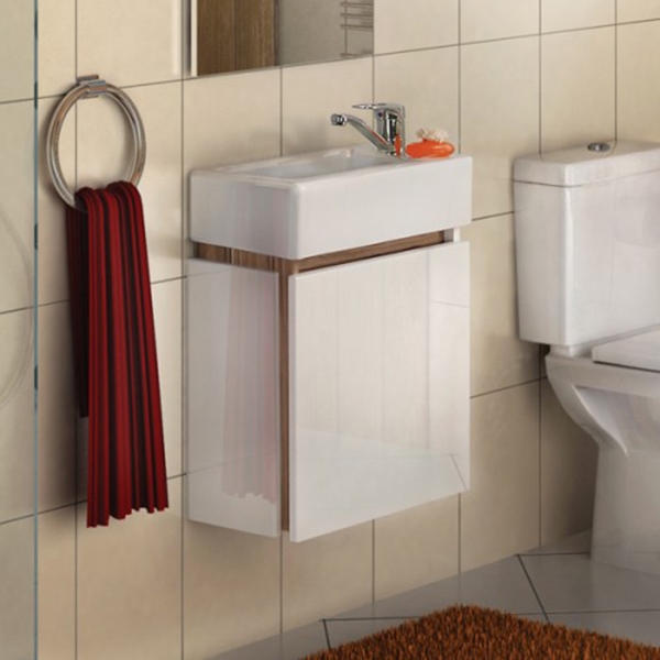 Тумба под раковину 45 см Aquaton Эклипс 1A172801EK49R бежевый