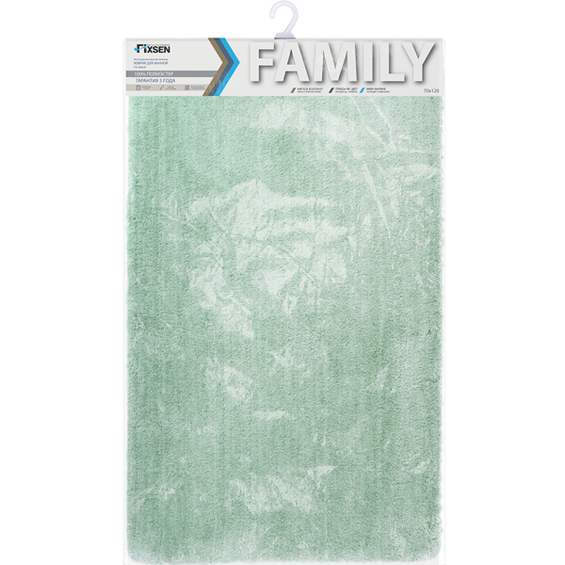 Коврик для ванной Fixsen Family FX-9003F, зеленый