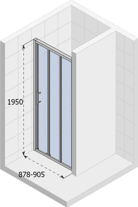 Душевая дверь в нишу Riho Hamar GR84200 90 см