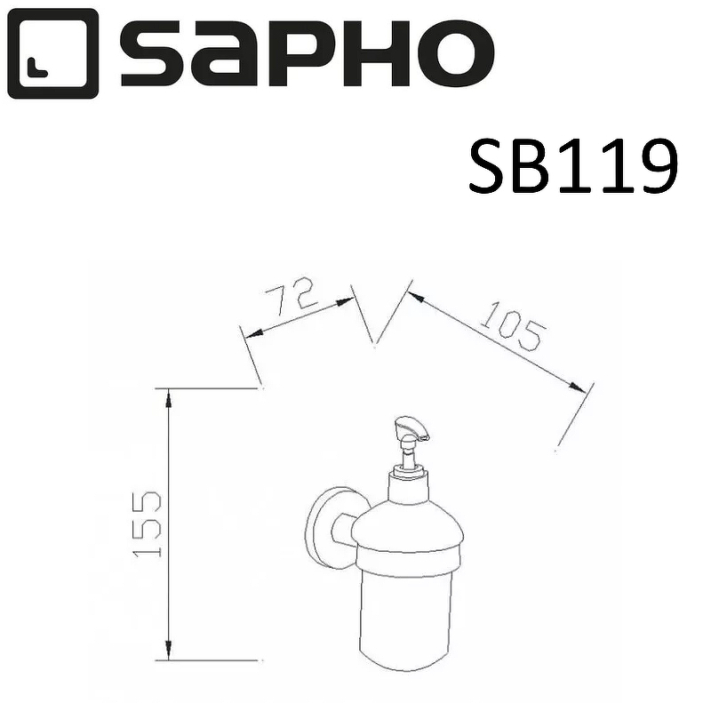 Дозатор для жидкого мыла Sapho Samba SB119, хром