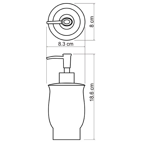 Дозатор для жидкого мыла WasserKRAFT C183, хром/белый
