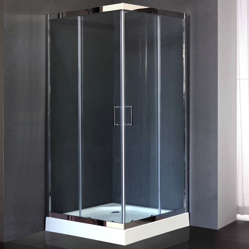 Душевой уголок 80х80 см Royal Bath HPD RB80HPD-T-CH стекло прозрачное