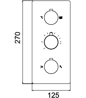 Термостат RGW Shower Panels SP-41-01 с внутренней частью для душа