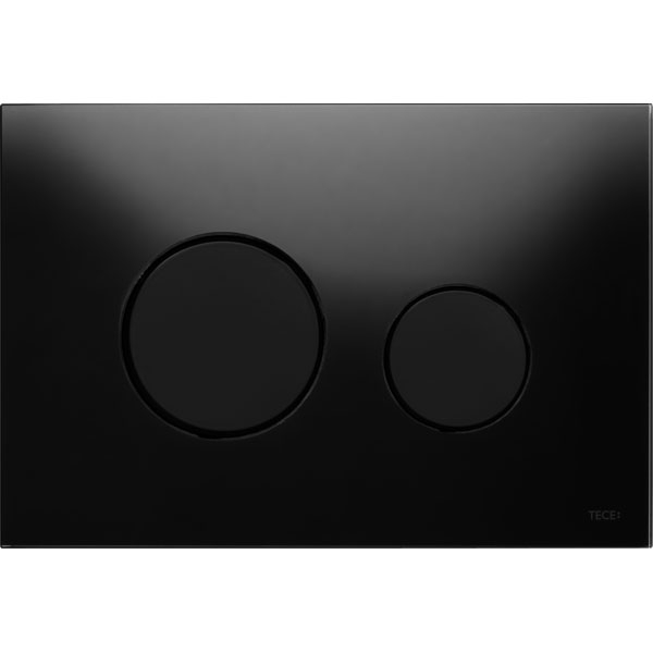 Кнопка смыва Tece Loop 9240657 чёрное стекло (кнопки чёрные)
