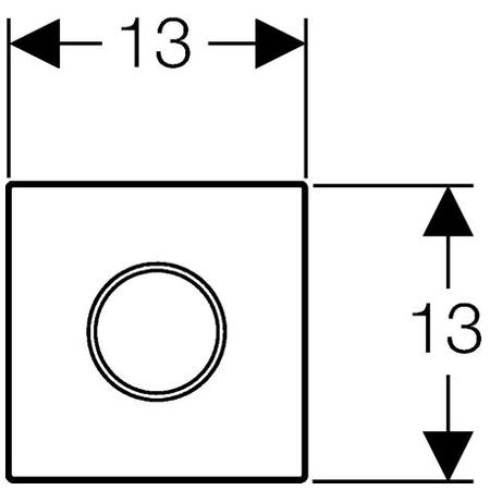 Кнопка смыва для писсуара Geberit Sigma 10 116.025.KH.1, хром