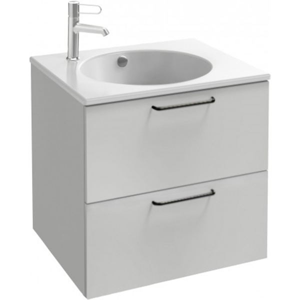 Тумба для комплекта 60 см Jacob Delafon Odeon Rive Gauche EB2520-R9-N18 белый ручки чёрные