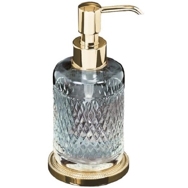 Дозатор для жидкого мыла Boheme Murano Cristal 10228, золото
