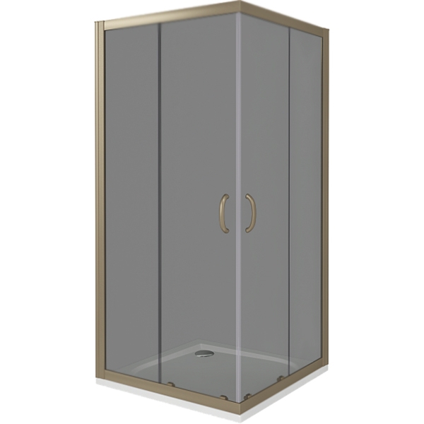 Душевой уголок 80х80 см Good Door Jazze CR-80-B-BR ДЖ00039 стекло тонированное