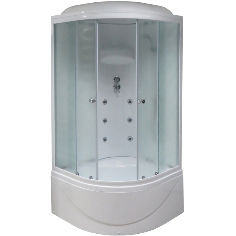 Душевая кабина 100х100 см Royal Bath ВК RB100BK3-WC стекло матовое с гидромассажем