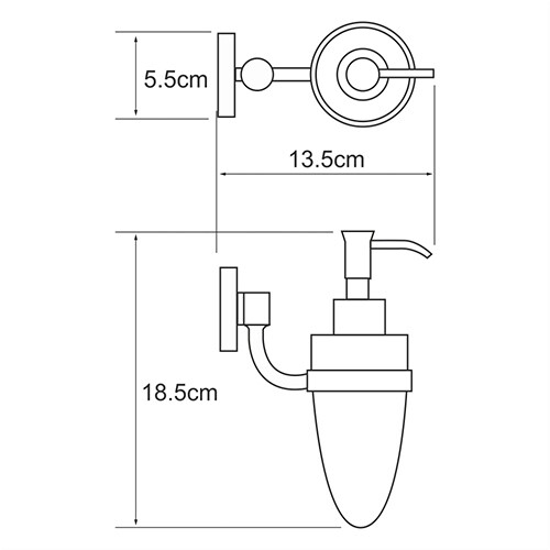 Дозатор для жидкого мыла WasserKRAFT Rhein K-6299O, хром