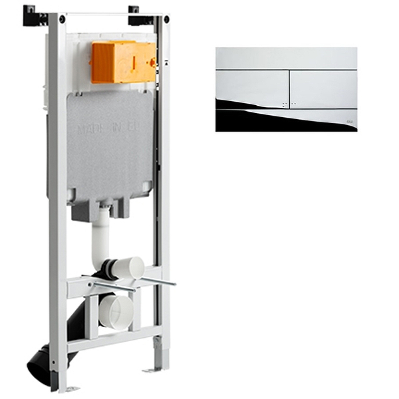 Инсталляция OLI 80 (0500/1150/0120) мм, мех. + Панель слива SLIM, хром глянец, OLI