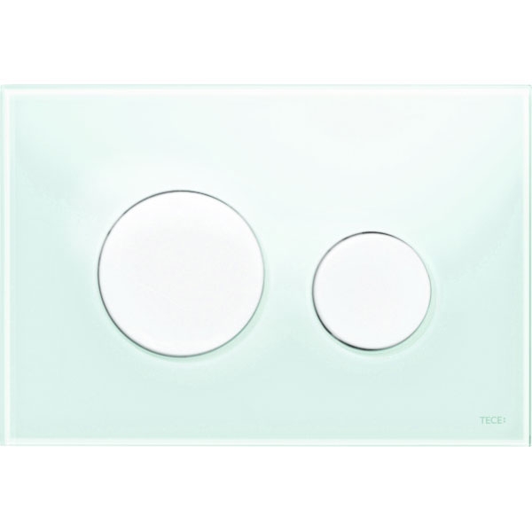 Кнопка смыва Tece Loop 9240651 зелёное стекло (кнопка белая_