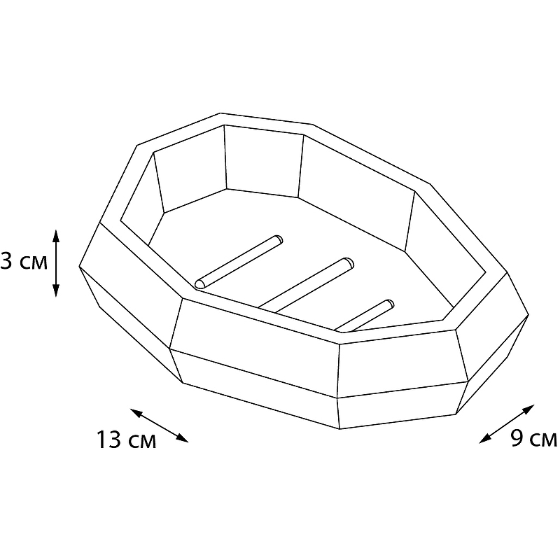 Мыльница Fixsen Flat FX-290-4 белый