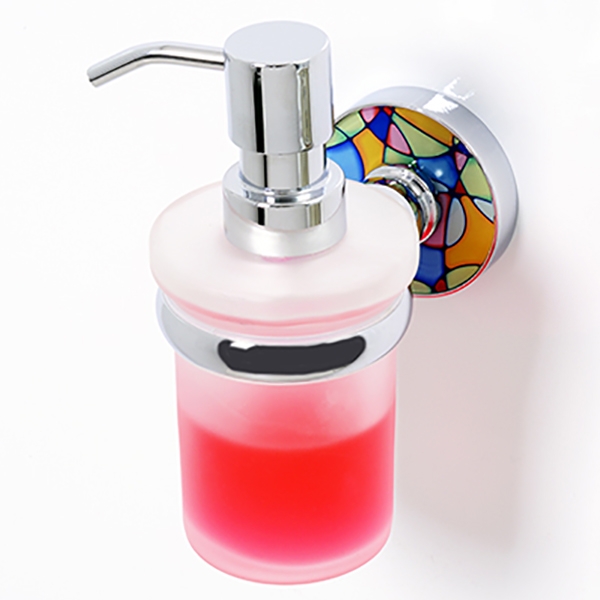 Дозатор для жидкого мыла WasserKRAFT Diemel K-2299, хром/рисунок