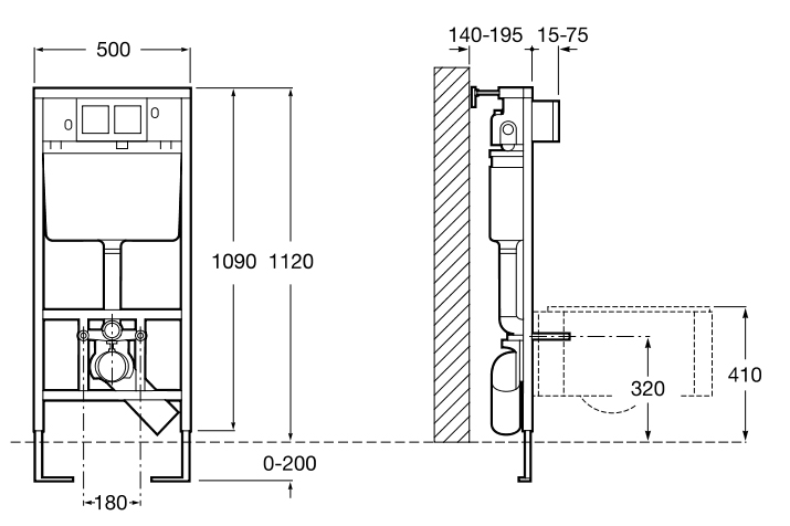 Комплект Roca In-Wall 89009000K, кнопка хром, унитаз Dama Senso 346517000, крышка-сиденье микролифт