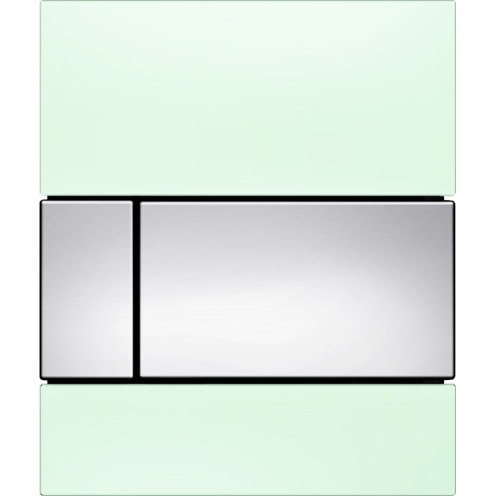 Кнопка смыва Tece Square Urinal 9242805 зелёное стекло (кнопка хром)