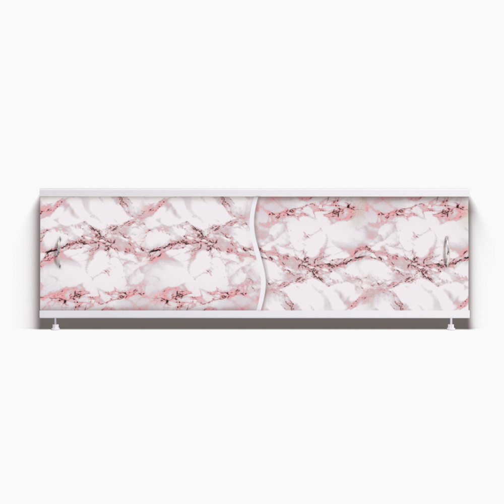 Экран под ванну Премьер 150 ярко-розовый мрамор