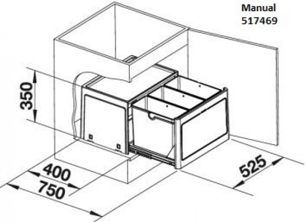 Система сортировки мусора Blanco Select Botton Pro 60 Manual 517469