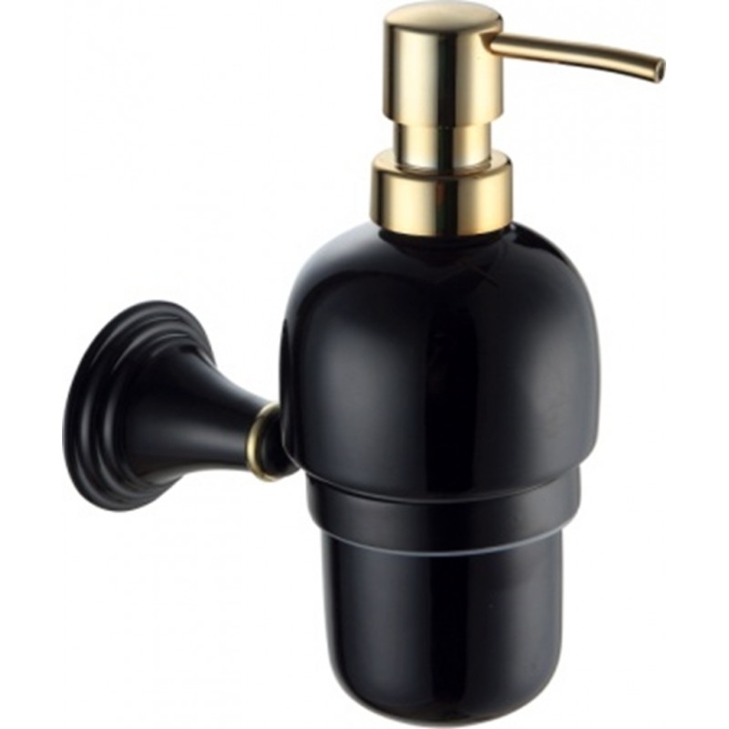 Дозатор для жидкого мыла Fixsen Luksor FX-71612B чёрный,золото