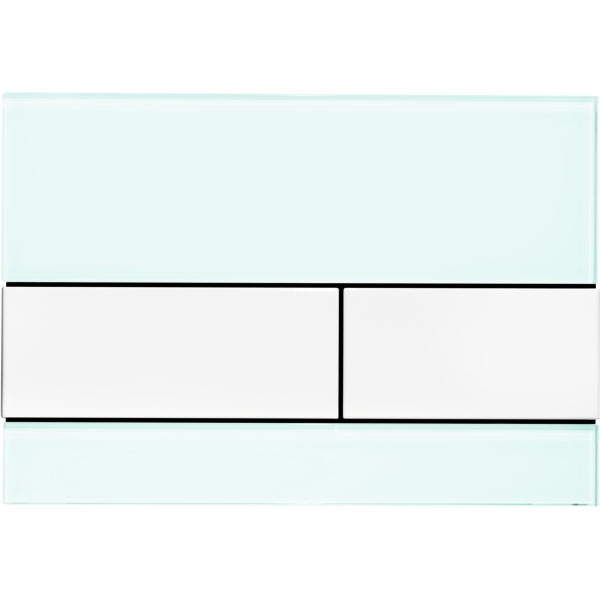 Кнопка смыва Tece Square 9240803 зелёное стекло (кнопка белая)