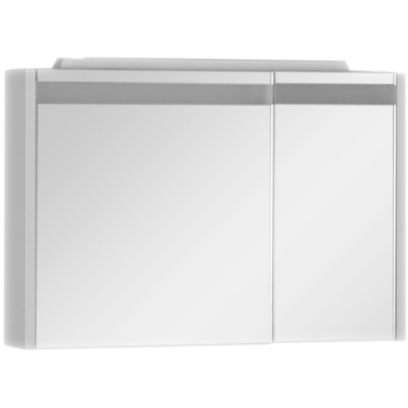 Зеркальный шкаф Aquanet Лайн 9 165582 с подсветкой L Белый